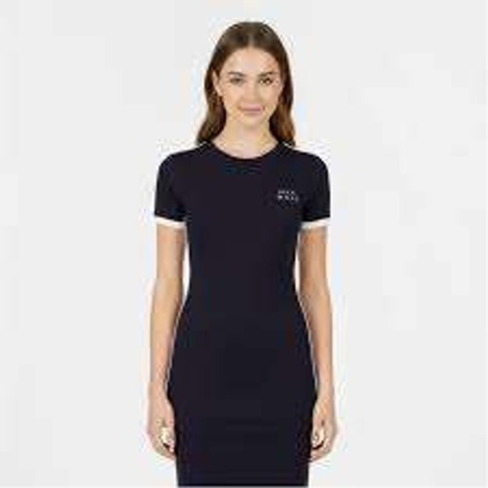 Jack Wills Trinkey Ringer T-Shirt Dress in Black and White Size 12